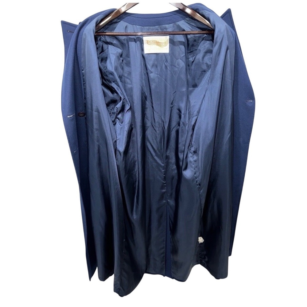 Pendleton VTG 60's Wool Overcoat Womens‎ 16 Indigo Blue Double Breasted USA T874 - Picture 5 of 16